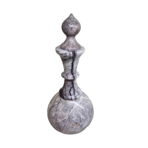 Vintage grijs en beige marmeren fles, Huis en Inrichting, Woonaccessoires | Vazen, Zo goed als nieuw, Overige kleuren, Minder dan 50 cm