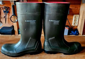 Nieuwe Dunlop werklaarzen met stalen neuzen  maat 47  beschikbaar voor biedingen