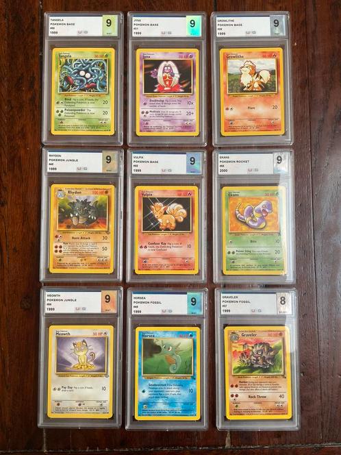 Pokémon base, jungle, fossil, rocket graded kaarten, Hobby en Vrije tijd, Verzamelkaartspellen | Pokémon, Zo goed als nieuw, Losse kaart
