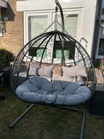 Intratuin 2-zits hangstoel Eva egg chair eggchair, Tuin en Terras, Tuinstoelen, Ophalen, Zo goed als nieuw