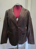 Bruin leren cobert  jasje - Maat L, Bruin, Maat 42/44 (L), Bonita, Ophalen of Verzenden