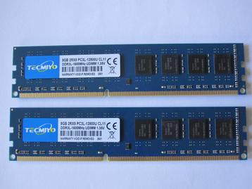 NIEUW: 16GB: 1x of 2x 8gb ddr3l pc3l 12800u geheugen desktop beschikbaar voor biedingen