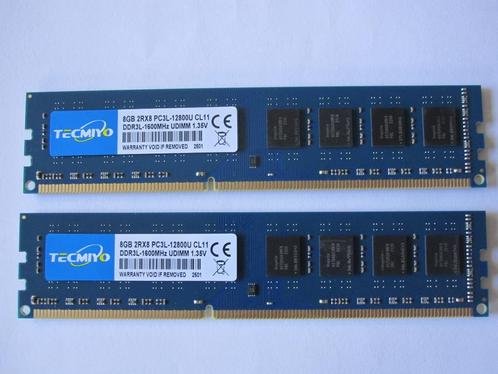 NIEUW: 16GB: 1x of 2x 8gb ddr3l pc3l 12800u geheugen desktop, Computers en Software, RAM geheugen, Nieuw, Desktop, 8 GB, DDR3