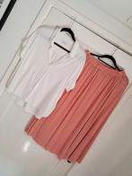 2delig SamsoeSamsoe set plisse rok & blouse L NW200,-, Kleding | Dames, Blouses en Tunieken, Ophalen of Verzenden, Zo goed als nieuw