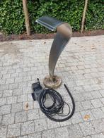 Modern waterornament, spuwer, fontein, rvs, met pomp, Ophalen, Gebruikt