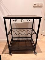 Drankenrek met glazen- en flessenhouder, Ophalen, Zo goed als nieuw