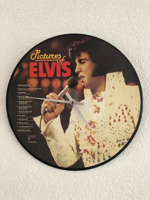 Elvis picture disc clock, Ophalen of Verzenden, Zo goed als nieuw, 12 inch