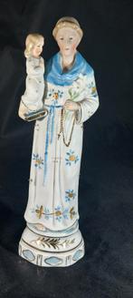 Antieke Sint Antonius met Kind Porseleinen Beeld, Antiek en Kunst, Ophalen of Verzenden