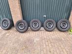 Winterbanden met velgen 205/55/R16 Continental + Reservewiel, Auto-onderdelen, Banden en Velgen, Ophalen, Gebruikt, 16 inch, Banden en Velgen
