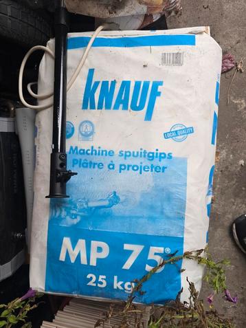 3x Knauf MP75 Spuitgips - 25kg beschikbaar voor biedingen