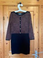 Jurk sweet lady S/M oker/zwart lange mouw, Maat 38/40 (M), Zwart, Ophalen of Verzenden, Zo goed als nieuw
