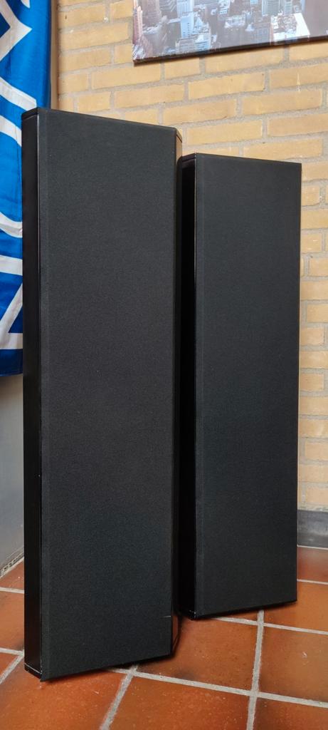 Driade Model 11 Zuilen - Hoogglans-zwart.#, Audio, Tv en Foto, Luidsprekers, Gebruikt, Front, Rear of Stereo speakers, 60 tot 120 watt