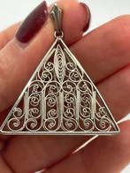 Z762 Prachtige zilveren hanger filigrain, Ophalen of Verzenden, X, Zilver, Zilver