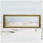 Schilderij ,,Het Hollandse  sneeuwlandschap''., Antiek en Kunst, Ophalen of Verzenden