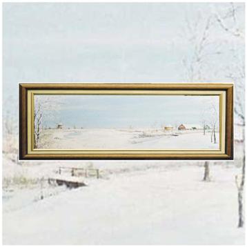 Schilderij ,,Het Hollandse  sneeuwlandschap''. beschikbaar voor biedingen