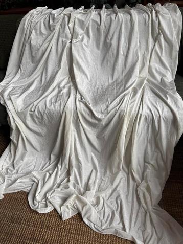 Gordijn / deurgordijn, fluweel / chenille wit ong 135 x 220 beschikbaar voor biedingen