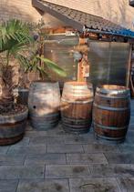 plantenbak wijnvat  regenton 250L. dik eikenhout, 150 liter of meer, Ophalen, Zo goed als nieuw, Hout
