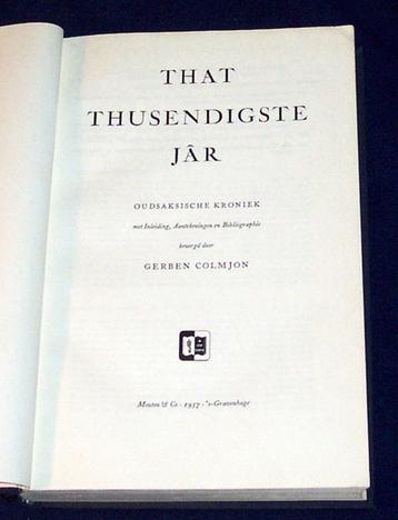 Oudsaksische Kroniek ~ That Thusendigste Jâr ~ 1957 beschikbaar voor biedingen