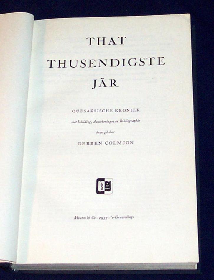 Oudsaksische Kroniek ~ That Thusendigste Jâr ~ 1957, Boeken, Geschiedenis | Stad en Regio, Gelezen, Verzenden