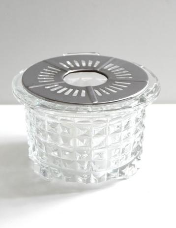 Mooi vintage glazen theelichtje, warmhouder in pracht staat beschikbaar voor biedingen