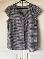 Blauwe Montego blouse met stippen, maat M, Maat 38/40 (M), Blauw, Ophalen of Verzenden, Zo goed als nieuw