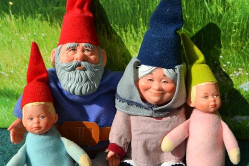Zeldzame set David de Kabouter familie Mattel, Verzamelen, Poppetjes en Figuurtjes, Zo goed als nieuw, Ophalen of Verzenden