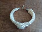 Mooie parelketting 40 cm lang, Ophalen of Verzenden, Zo goed als nieuw, Wit, Overige materialen