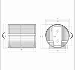 SAUNA BARREL HELEMAAL COMPLEET MET DAKSINGELS, KACHEL ETC!🚚, ., Fins of Traditioneel, Ophalen of Verzenden, .