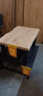 Eiken boomstam salontafel 88x55cm, 100 tot 150 cm, Zo goed als nieuw, Minder dan 50 cm, Rechthoekig