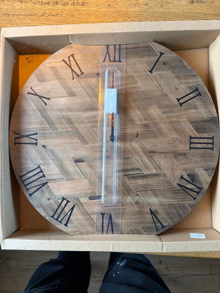 Nieuwe Visgraat Klok, Ophalen, Nieuw, Analoog, Wandklok