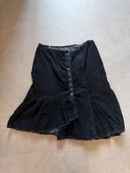 Zwarte corduroy rok met knopen - Maat 38. Trix en Rees, Kleding | Dames, Maat 38/40 (M), Zwart, Ophalen of Verzenden, Gedragen