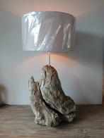 Landelijke robuuste tafellamp van drijfhout boomstronk, 50 tot 75 cm, Nieuw, Ophalen of Verzenden, Stoer sober robuust landelijk drijfhout Oostenrijk