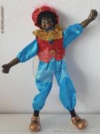 Authentieke etalage zwarte Piet pop - 32cm, blauw/rood/goud, Diversen, Sinterklaas, Verzenden, Zo goed als nieuw