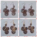 Steampunk/cosplay tandwiel oorbellen, Ophalen of Verzenden, Nieuw, Overige materialen, Hangers