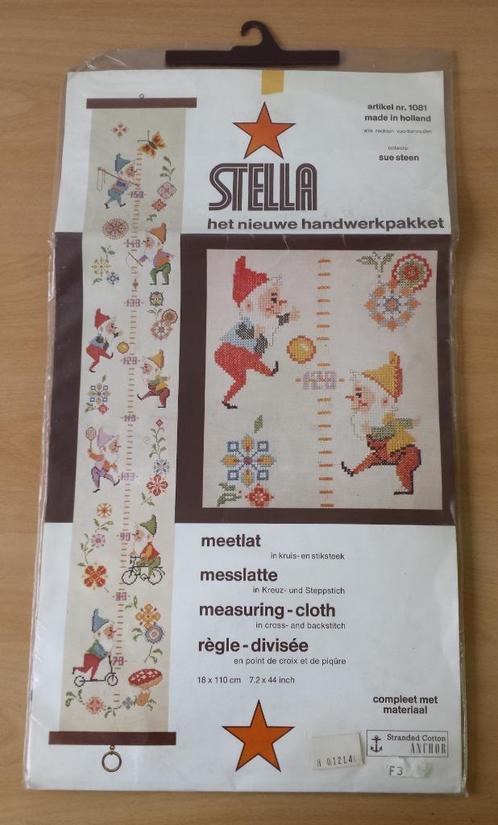 Kabouter Meetlat / Groeimeter Pakket - Sue Steen - Stella, Hobby en Vrije tijd, Borduren en Borduurmachines, Nieuw, Borduurpakket
