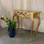 Barok sidetable - 90 x 31 cm - Goud - Bij TTM Wonen