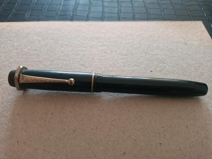 Antieke vintage vulpen vul pen Akkerman 14 krt gouden tip, Verzamelen, Pennenverzamelingen, Gebruikt, Vulpen, Overige merken, Ophalen