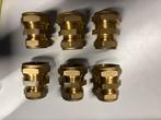 6 stuks Messing rechte knel verloopkoppeling 28x22, Ophalen of Verzenden, Zo goed als nieuw