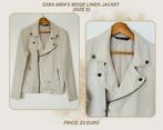 Zara Men's Beige Linen Jacket (size S), Ophalen of Verzenden, Zo goed als nieuw, Beige