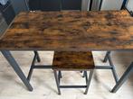 Bar tafel met 2 krukken - Doe een bod!, Huis en Inrichting, Tafels | Eettafels, Ophalen, Gebruikt, 100 tot 150 cm, Tot twee personen