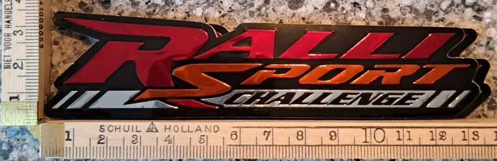 Autosticker Ralli sport Challenge rood oranje metallook i, Verzamelen, Stickers, Zo goed als nieuw, Ophalen of Verzenden