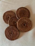 Rieten Onderzetters - Set van 5, Ophalen of Verzenden, Zo goed als nieuw, Glas of Kopje