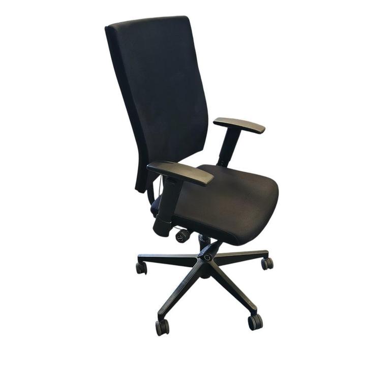 MN Vigo Bureaustoel Zwart Zwart 1D Arm Gebruikt, Huis en Inrichting, Bureaustoelen, Zwart, Ophalen of Verzenden