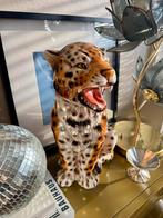 Beeld luipaard 50 cm hoog stoer open bek Italie Italiaans, Ophalen