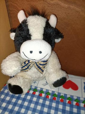 Oude koe knuffel met strik Posh Paws 27 cm groot  beschikbaar voor biedingen