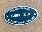 Machine reclame plaatje machinefabriek gebr Tuin dedemsvaart, Ophalen of Verzenden