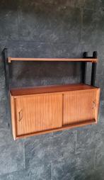 Prachtige retro vintage Simplalux wandsysteem kast, Ophalen, Gebruikt, Minder dan 150 cm, Minder dan 100 cm