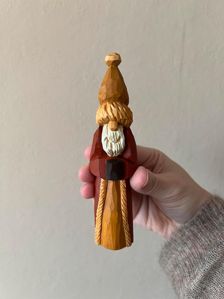 Handgemaakte hourgesneden kerstman kerstdecortie Santa, Diversen, Kerst, Nieuw, Ophalen of Verzenden