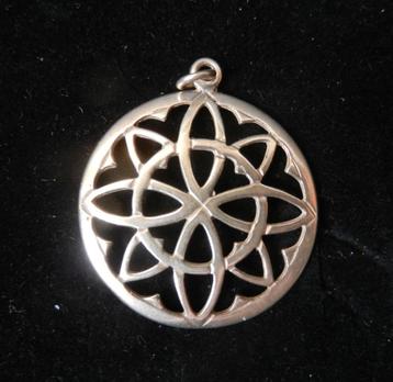 Ronde sterling zilveren hanger Noorwegen A Lautz Tana d 3 cm beschikbaar voor biedingen
