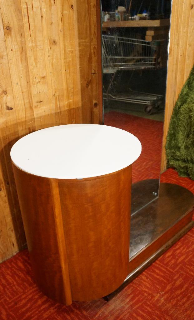 Art Deco kaptafel toilettafel makeup tafel sidetable spiegel, Huis en Inrichting, Tafels | Kaptafels, Gebruikt, 150 tot 200 cm